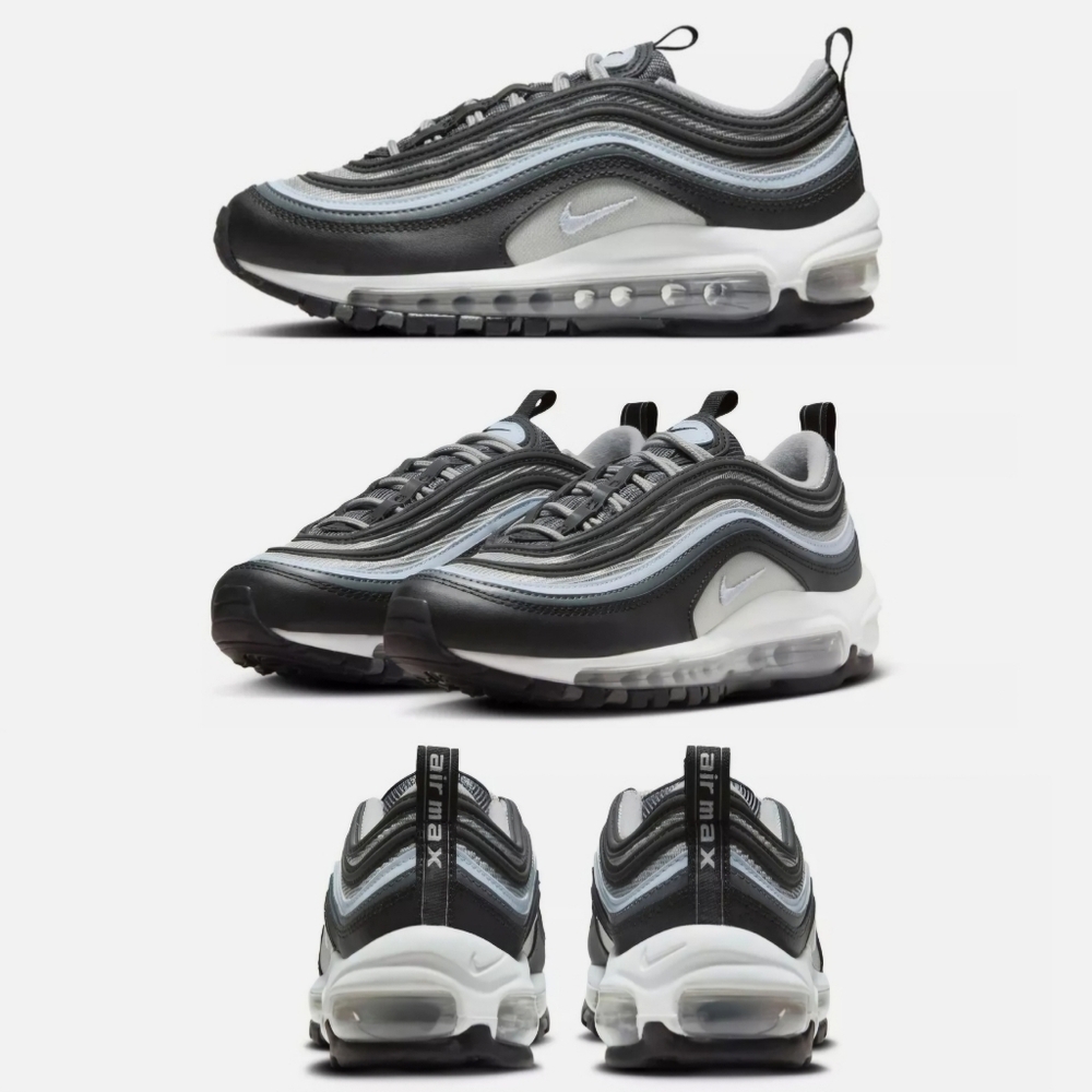 Nike Big Kids Air Max 97 black/blue tint iron grey